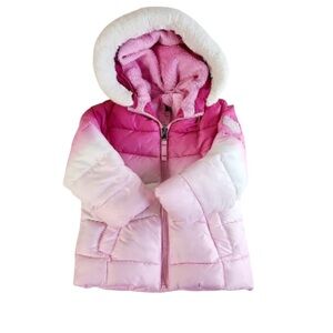 Snozu Toddler Girls Double Zipper Puffer Coat Pink Size 2T